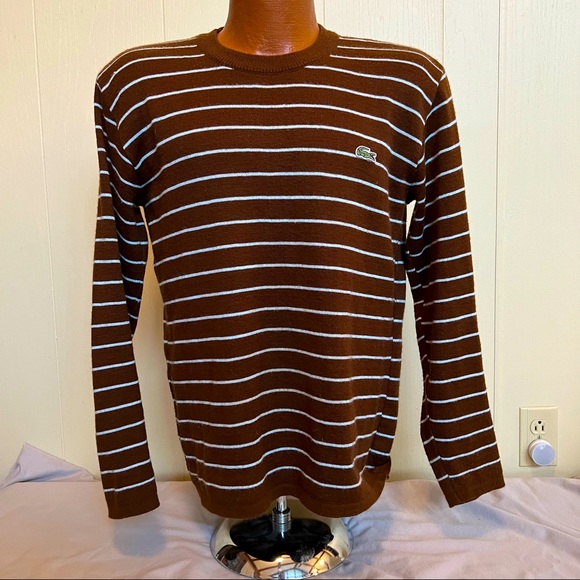 Blue Stripe Crew Neck Sweater S M Chest 
